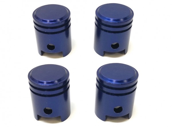 4x Ventilkappen Ventil Deckel Kolben Blau für PKW Quad ATV