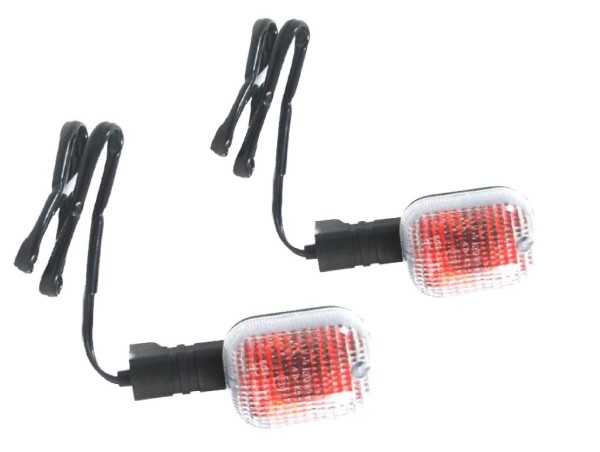 Blinker Paar Hinten Links + Rechts E-Geprüft Klar für Aprilia SR 50 Di-Tech & Street