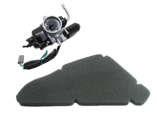 12mm Vergaser mit E-Choke für Piaggio NRG MC2 MC3 – Vorderansicht