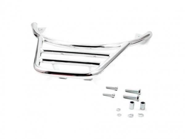 Gepäckträger Chrom für Kymco Like 50 125 200, Seitenansicht