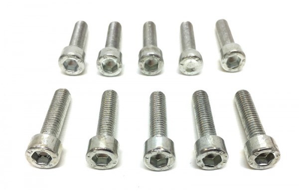 10x Innensechskant Schrauben Set M6 x 25mm Chrom 10 Stück für Roller Motorrad Quad