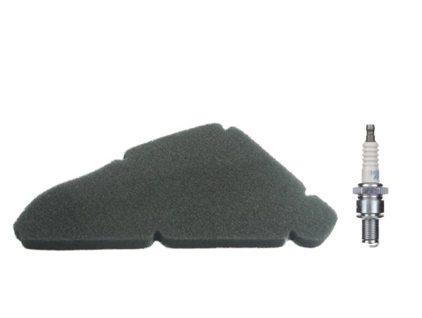 Luftfilter und Zündkerze Set für Gilera Runner