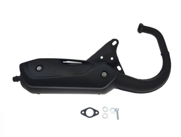 Auspuff Silent Pro Black Edition für Minarelli stehend