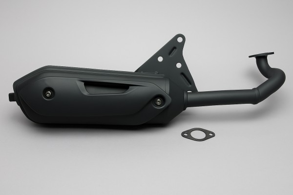 Silent-Pro Auspuff Schwarz E-geprüft für Roller 50ccm Minarelli Motor