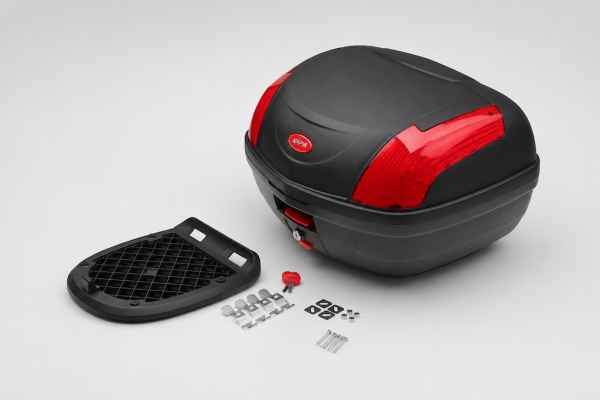 Topcase 46 Liter Schwarz für Roller und Motorrad