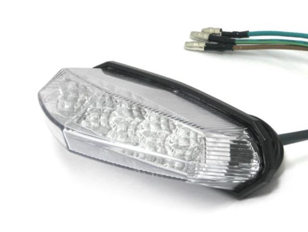 Universal LED Rücklicht Klar 10 LEDs E-Geprüft für Roller Motorrad Quad
