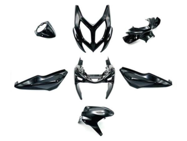 Verkleidungsset 7-teilig Schwarz für Yamaha Aerox 50 (ab 2013)