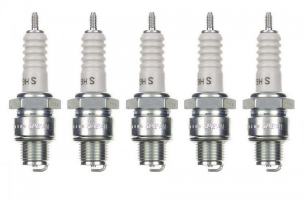 5x Zündkerze B9HS – Zündkerzenset für Roller, Motorrad und Mofa