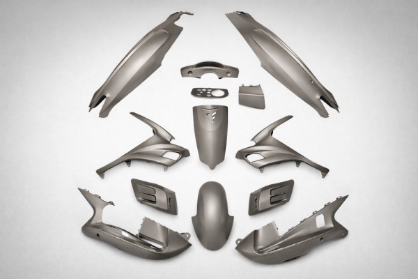 Verkleidungsset 13-teilig Grau Matt für Gilera Runner 50–200