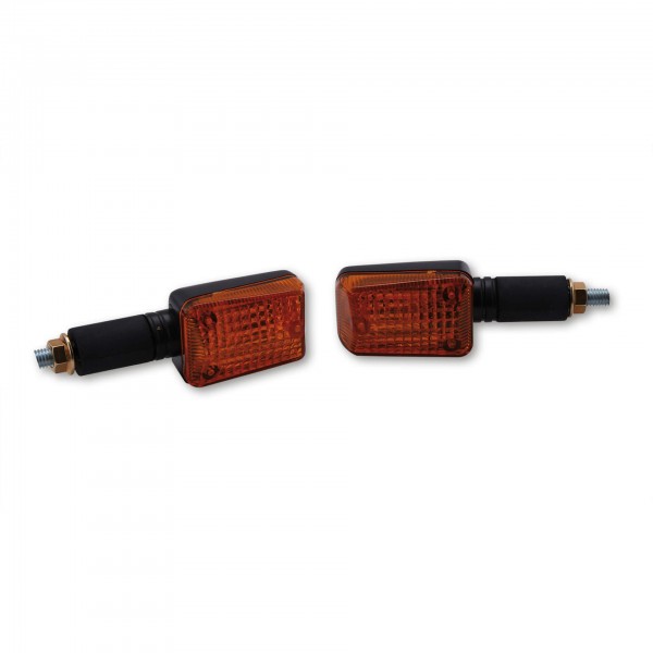 SHIN YO Mini Blinker Satz Set, schwarz, Glas gelb E-Geprüft