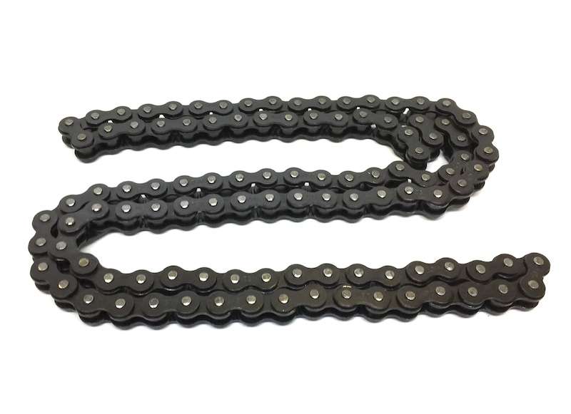 Streetparts24 Motorradkette Gold 415x136 - Mit Kettenschloss Für Mofa & Moped