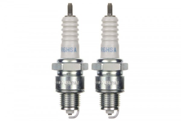 2x Zündkerze BPR6HSA Zündkerzen Set 2 Stück für Motorrad / Roller / Scooter