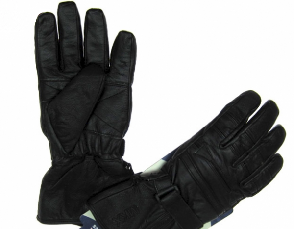 Winter Leder Handschuhe Motorradhandschuhe Motorrad Roller Schwarz