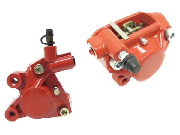 Bremssattel Bremszange Vorne & Hinten Rot für Yamaha Aerox, MBK Nitro, Aprilia SR 50