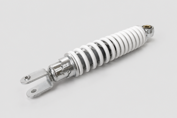 Weißer Stoßdämpfer 265 mm für Yamaha Aerox – Gesamtansicht