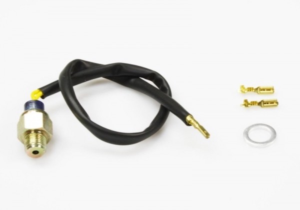 ABM Bremslichtschalter M10 x 1,0 ohne Hohlschraube, gold, inkl. Kabel