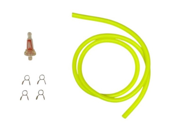 Benzinschlauch gelb 5x8mm 1 Meter mit Filter