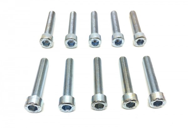 10x Innensechskant Schrauben Set M6 x 35mm Chrom 10 Stück für Roller Motorrad Quad