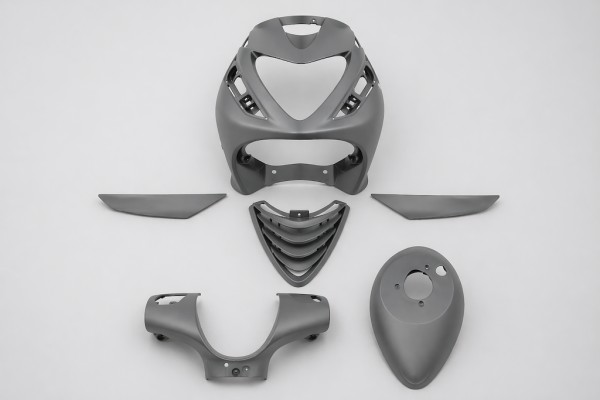Verkleidungsset 6-teilig Grau Matt für Piaggio Zip 50 125