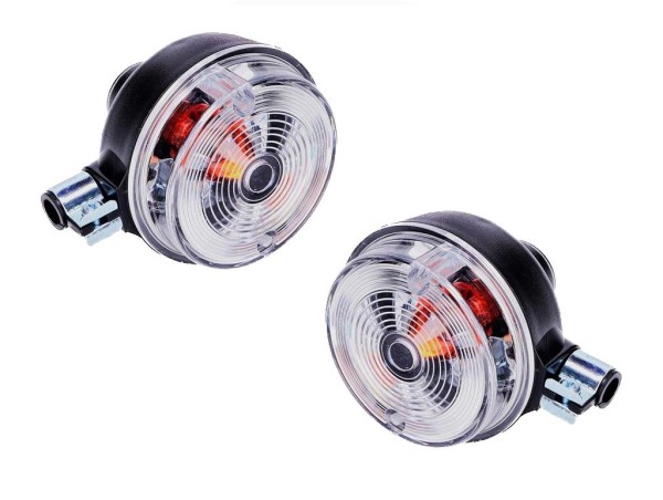 Blinker Set Klar Hinten E-Geprüft für Simson S50, S51, S53, SR50, MZ ETZ, TS 150