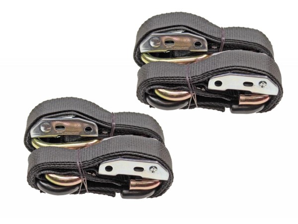 Spanngurte 4-teilig schwarz 187 cm