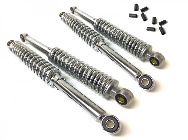 300 + 320mm Stoßdämpfer Chrom Tieferlegung Set für Simson Duo Schwalbe Star KR51 SR4