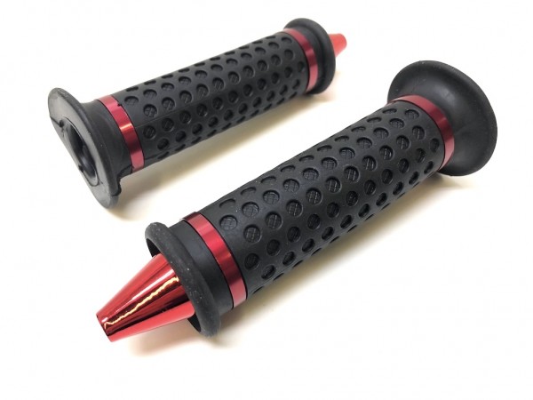 Universal Lenkergriffe Griffe Tuning Schwarz Rot Roller Scooter Motorrad