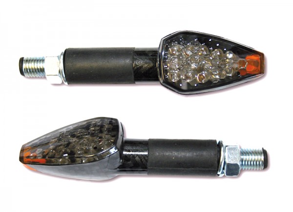 SHIN YO LED Blinker Satz Set PEAK E-geprüft Carbon Look lange Version