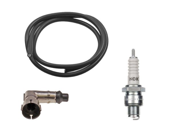 Zündkerze Kerzenstecker Kabel Set für Piaggio Vespa Ciao Bravo Si Boxer Citta