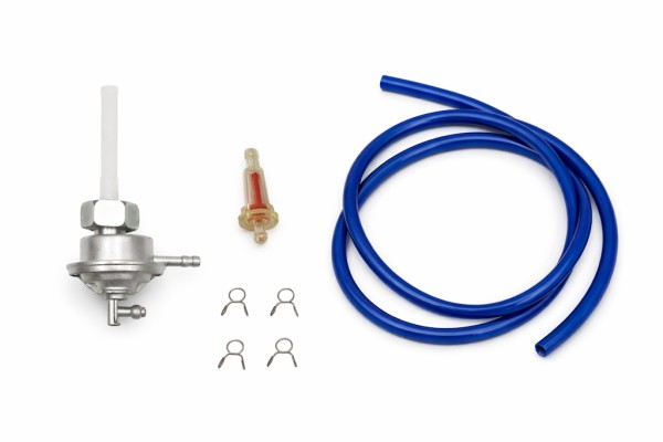 Kraftstoffhahn Roller M14x1,5 mit Benzinschlauch Blau