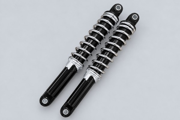 Stoßdämpfer Set 320mm schwarz chrom für Puch Maxi