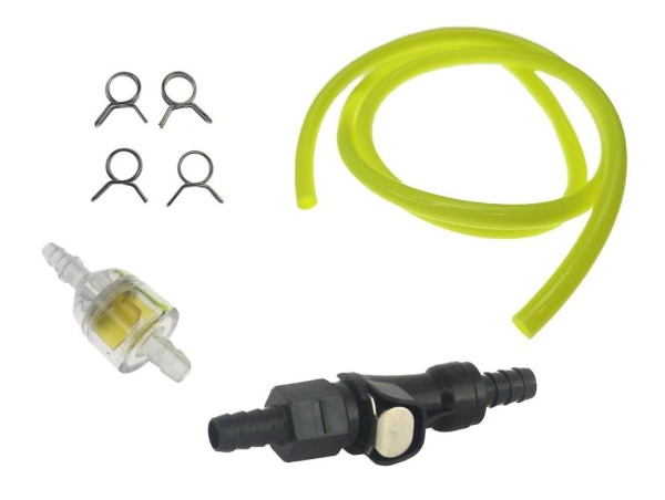 6mm Benzinschlauch Gelb + Schnelltrennkupplung / Schnellverschluss Kupplung