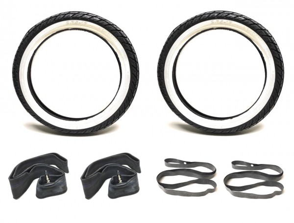 Weißwand Reifen + Schläuche Set 2 3/4 x 17 Zoll für Kreidler Florett RS RMC