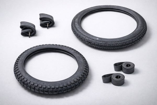 Komplettes Reifen Set Honda MT5 MT8 mit Schlauch Felgenband