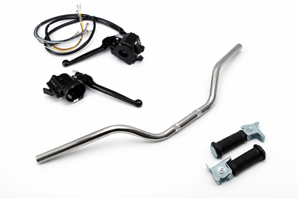 Armaturen + Lenker + Sozius Fußrasten Set für Simson S51 S53 S70 S83