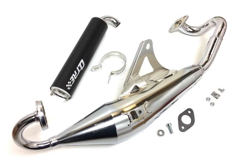 TECNIGAS Next-R Auspuff Chrom - Für Peugeot Speedfight 2 50 LC