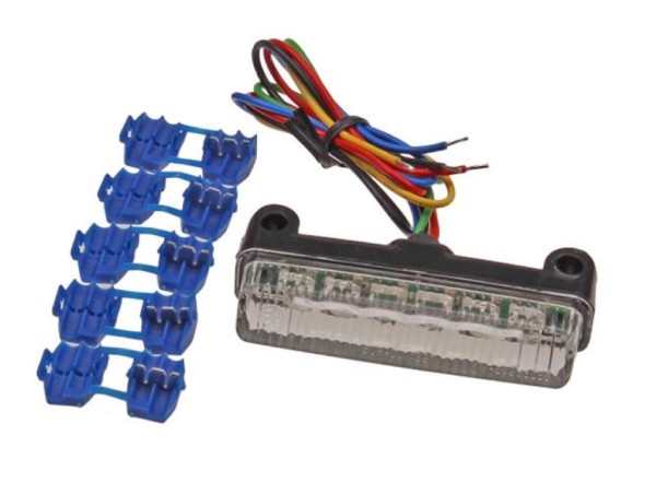 Universal Mini LED Rücklicht (78mm Breite) + Blinker E-Geprüft 12V für Roller Motorrad