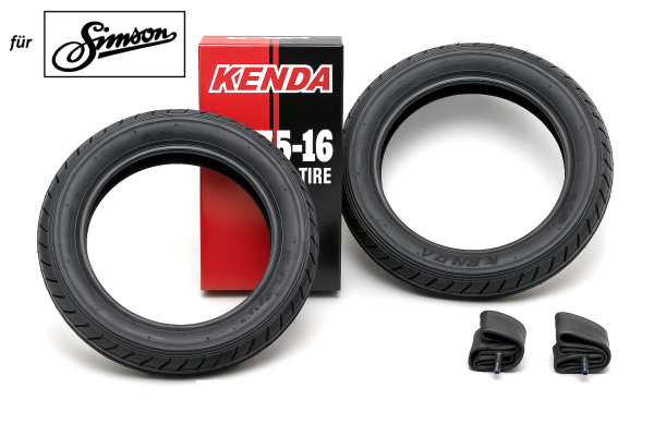 2x Reifen 2.75-16 Zoll Mantel Set Schlauch für Simson Zündapp Hercules Kreidler