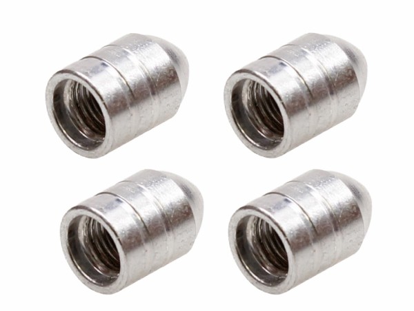 4x Ventilkappen Silber Reifen Ventil Auto Roller Quad ATV PKW Ventilset