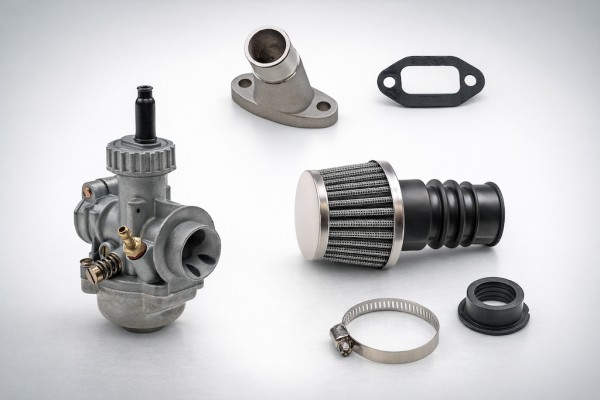 19mm Vergaser Set für Zündapp GTS KS 50 Typ 517 529 komplett