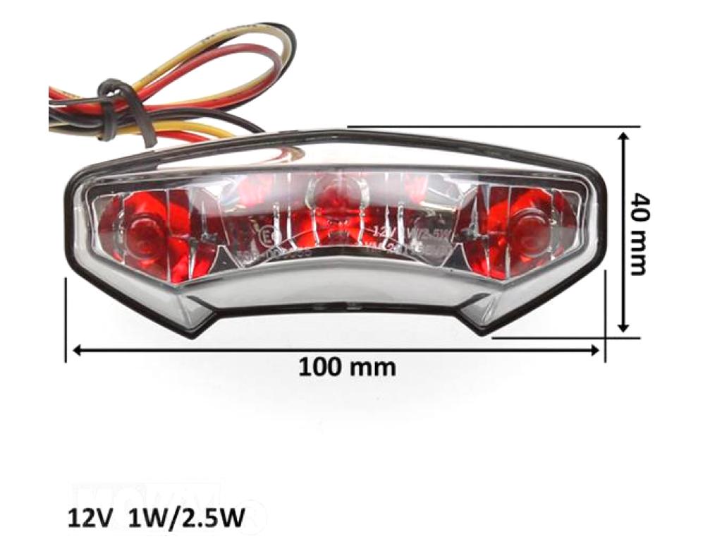 LED Rücklicht Kennzeichenbeleuchtung 3-LEDs E-Geprüft Universal für Roller  Motorrad, Rücklichter, Beleuchtung, Verschleissteile
