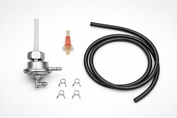 Benzinhahn M14x1,5 + Benzinschlauch Schwarz für CPI Keeway Sachs