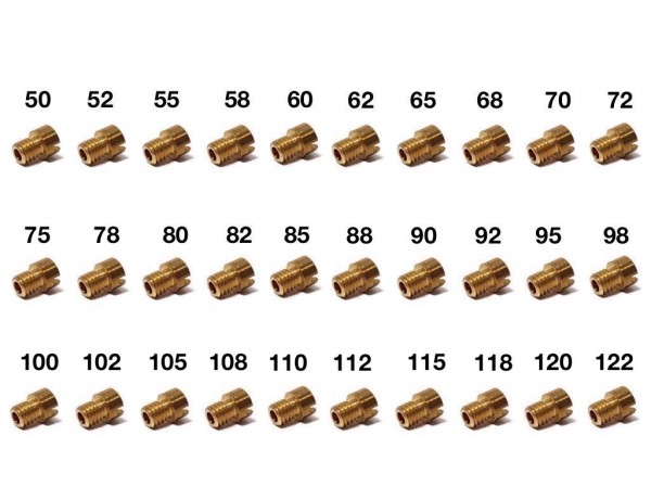 30x Vergaser Hauptdüsen M6 Düsen Set 50-122 für Dellorto PHVA, Vergaserdüsen, Motorteile, Verschleissteile