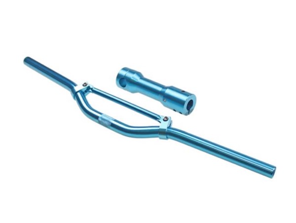 Downhill Lenker Set Blau für Yamaha Aerox & MBK Nitro – Komplett Blau Eloxiert