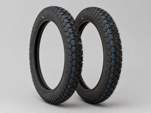 2x Kenda Reifen Set K254 2,75x17 (2 3/4 x 17 Zoll) für Hercules MK K KX Mofa