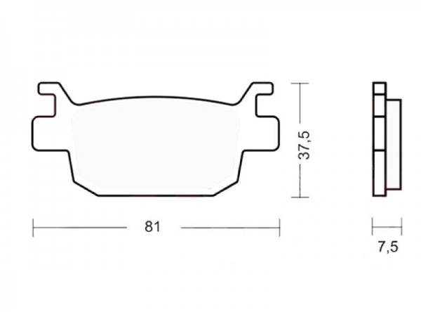 Bremsbeläge hinten für Honda NSS 250, S-Wing, SH 125 300 i