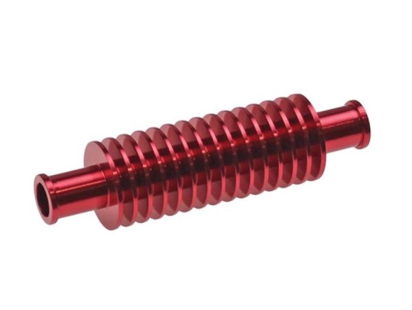 Durchlaufkühler Kühler 17mm Alu Rot für Yamaha Aerox, Peugeot Speedfight