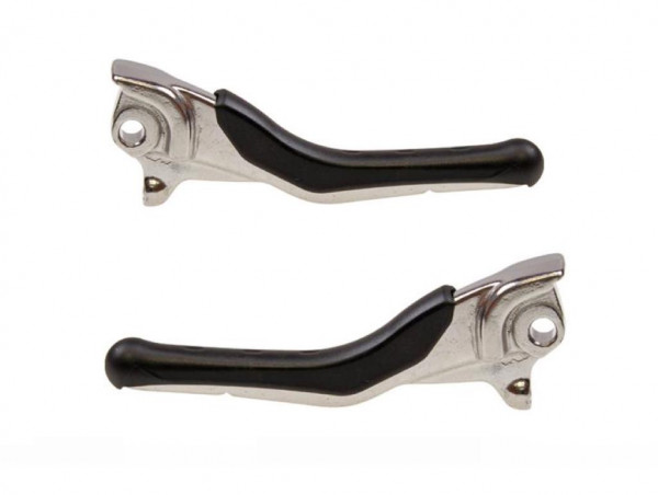 Bremshebel Set Links Rechts Silber für Yamaha Aerox, MBK Nitro YQ 50