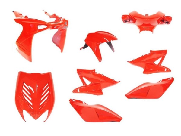 Verkleidungsset 8-teilig Verkleidung Komplett Rot für Yamaha Aerox MBK Nitro 50