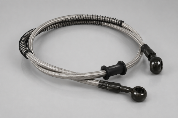 Universal Stahlflex Bremsleitung vorne 105 cm Bremsschlauch Motorrad Roller Moped Quad